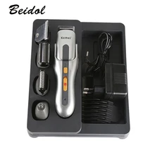 5 в 1 Электрический триммер для волос перезаряжаемая бритва Беспроводная Регулируемая машинка для стрижки волос Kemei KM-680A бритва