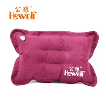 Hewolf 1 шт. открытый Портативный складной воздуха Надувная подушка Двусторонняя Флокированная подушка для путешествие Самолет Отель Лидер продаж по всему миру