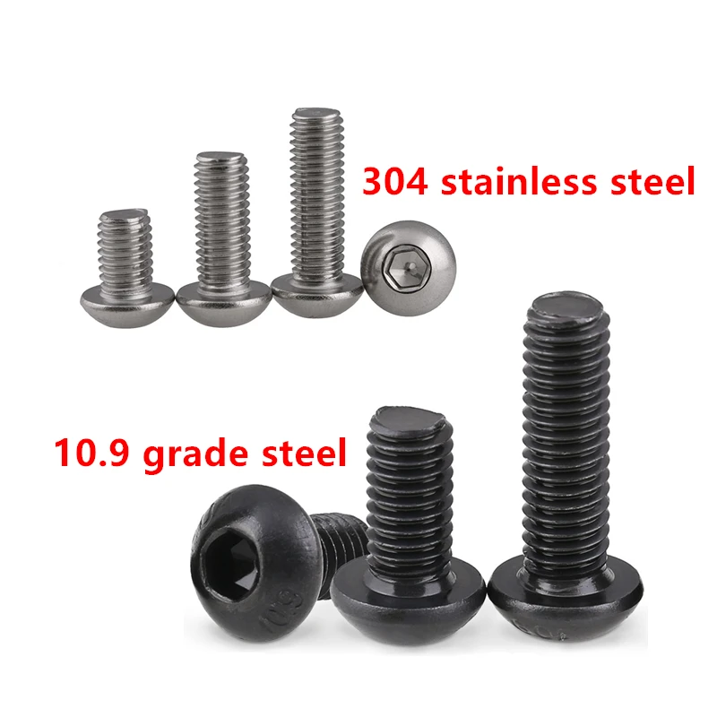 Pack de 5 m² X 20 Pernos De Cabeza De Tapa De Enchufe De Acero Inoxidable A2 5 Tuercas y 5 Arandelas De Muelle
