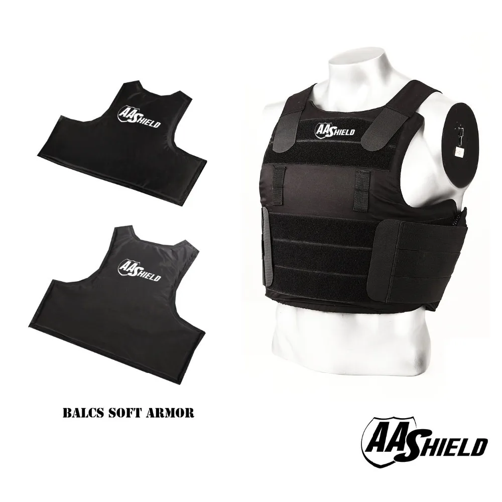 AA Shield BALCS Тактический баллистический жилет Teijin мягкий бронежилет IIIA комплект для переноски пуленепробиваемый жилет черный цвет Размер M/L