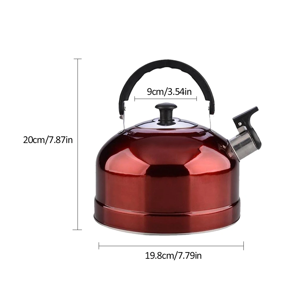 2.5L чайник со свистком, утолщенная бутылка из нержавеющей стали с плоским дном для семейного бара, вечеринок, ресторанов, подарков