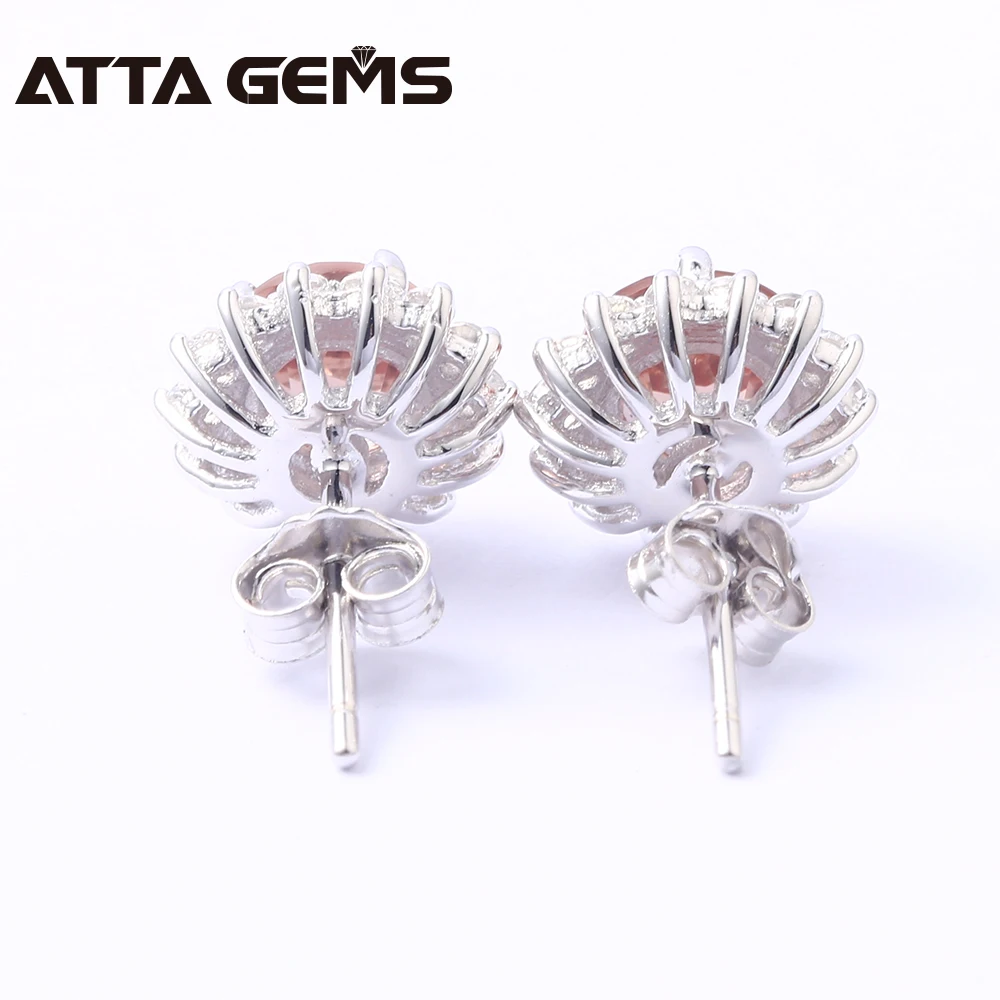 Cena Sultanite kolczyki sztyfty ze srebra wysokiej próby dla kobiet 2 karaty stworzone Diaspore srebro kolczyki klasyczny romantyczny styl