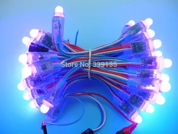 

12mm UCS1903 pixel module string led lamp, full color led module; Round shape, 50pcs/string, Waterproof IP68, DC12V input