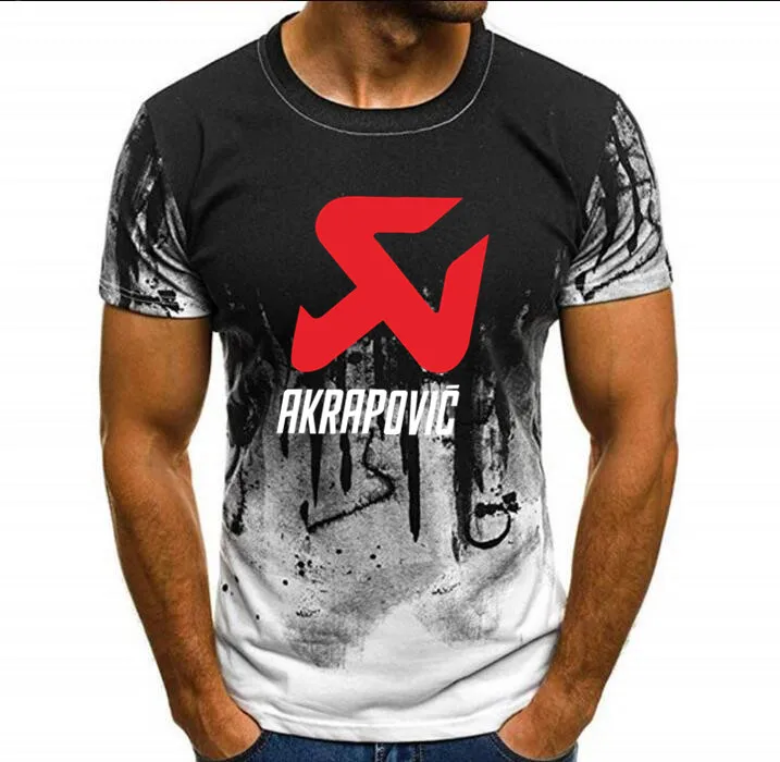 

Men Print Repsol HRC race motorcycle modified T-shirt summer 100% cotton Kawasaki short-sleeved akrapovic t shirt