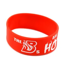 OneBandaHouse Пользовательский логотип один дюйм широкий силиконовый браслет