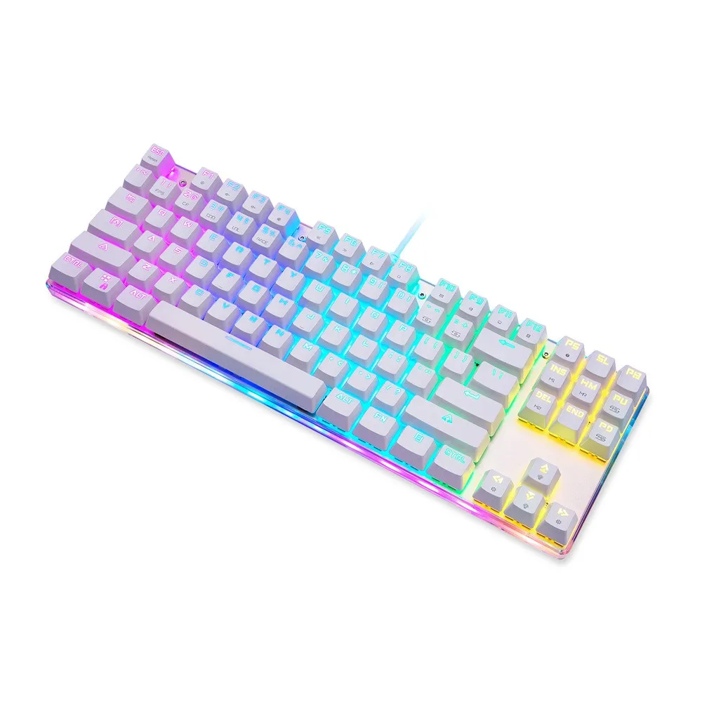 Goedkoop MotoSpeed K87s Kleurrijke Verlichte Backlight87 toetsen Usb Wired Gaming Verlicht Toetsenbord Futural Digitale Drop Verzending AUGG14