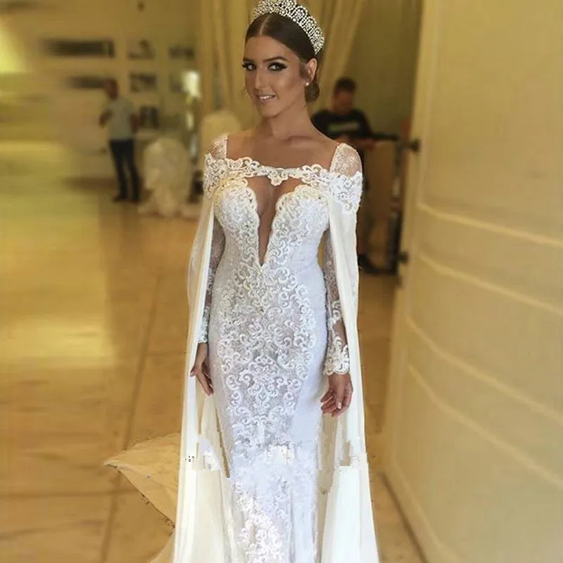 Long-Sleeve-2016-Sheer-Back-Weding-Gowns-Vestidso-De-Noiva-Mermaid-Wedding-Dresses-Robe-De-Mariee (4)