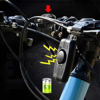 

Bicycle Burglar Alarm USB Charging Wireless Remote Control Vibration Device MTB Road Bike Security Lock Cycling Bell Horn PA0125