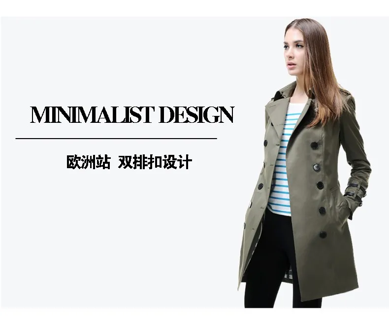 URSMARTNew Лидирующий бренд в длинном пальто Ms. street star Модели Женская ветровка куртка