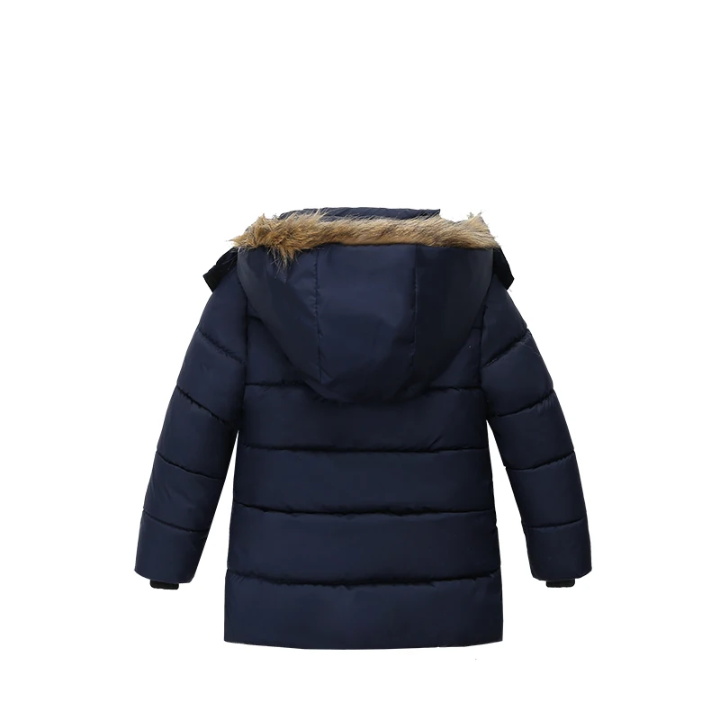 Одежда для детей от 3 до 6 лет Детское пальто Зимняя теплая куртка с буквенным принтом хлопковая куртка с капюшоном для мальчиков