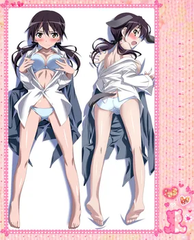 

Anime Cartoon Strike Witches Double-Sided Bolster Hugging Pillow Case Pillow Cover Pillowcase Peach Skin 2 Way No.63065