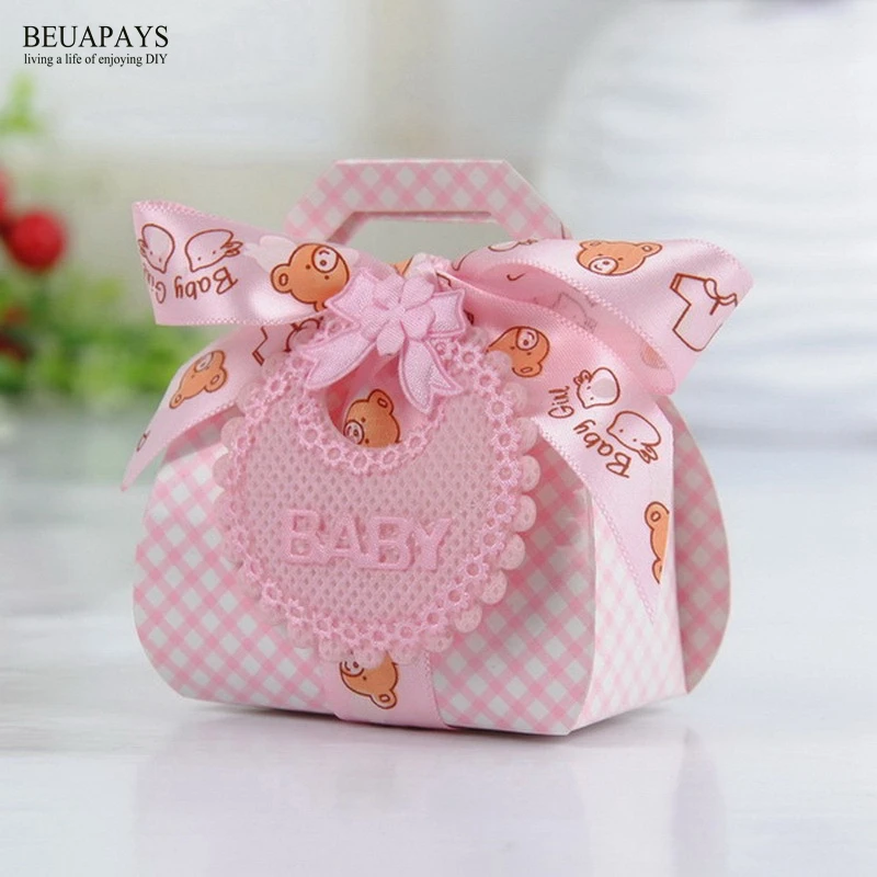 60 шт. нагрудник Hi Candy Box креативные упаковочные коробки baby shower это мальчик это девочка подарок на день рождения бабочка узел из мультфильма