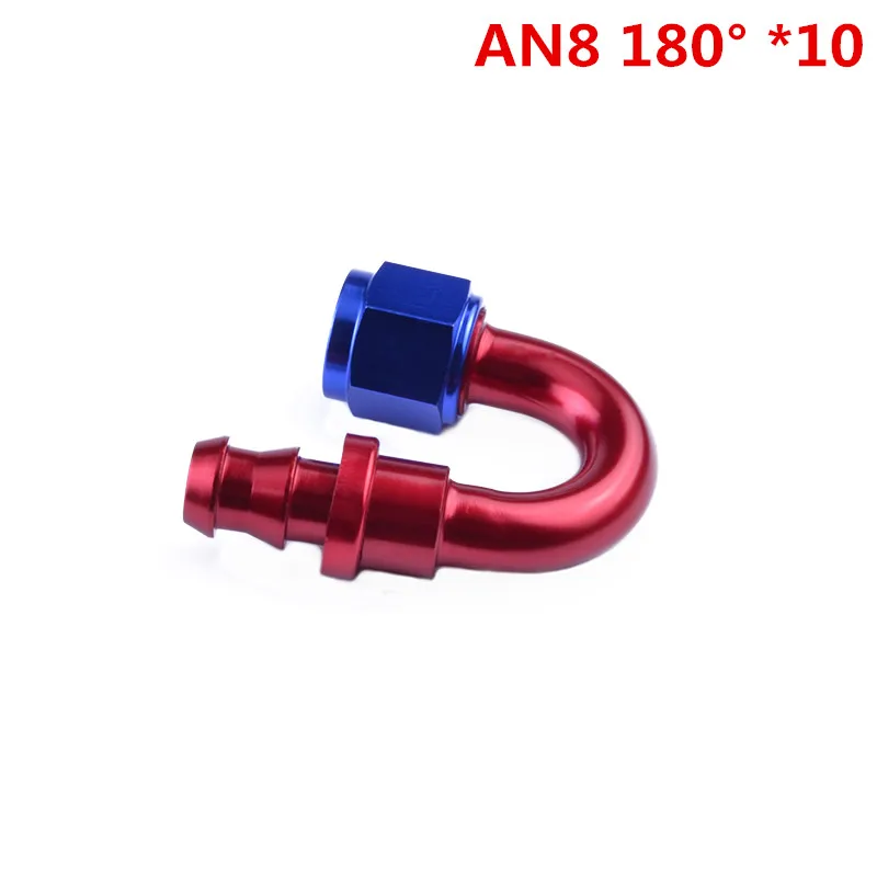 ESPEEDER 8 AN Fitting AN 8 Aluminum Fittings 180 Degree Oil/Fuel/Swivel