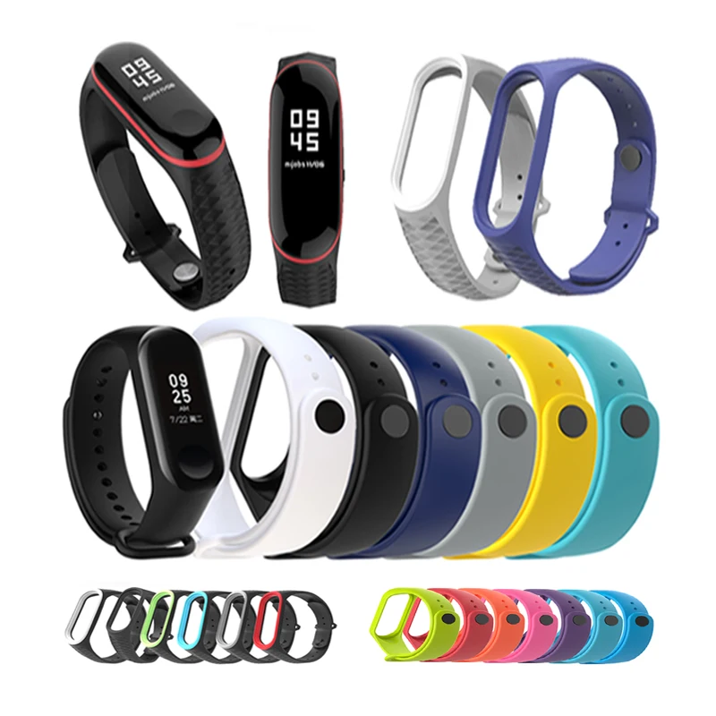 

For Xiaomi Mi Band 4 Smart Wristband 2-color Reverse Buckle/Solid Color Replacement Strap Smart Watch Bracelet Accessory