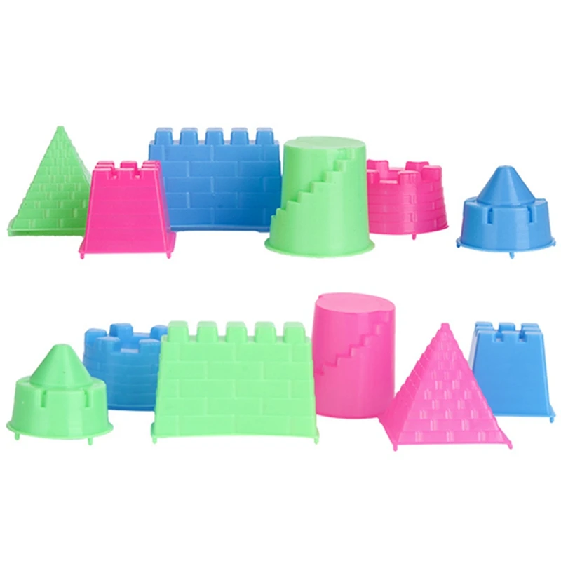 6 шт. DIY обучающие игрушки для помещений магические игры песочные модели замков строительные динамические магические песочные глиняные модели строительные игрушки