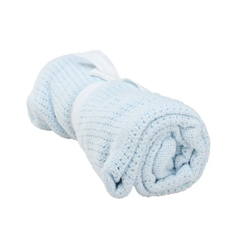 Одеяльца для новорожденных супер мягкий хлопок вязание крючком Летние повседневные принадлежности для сна