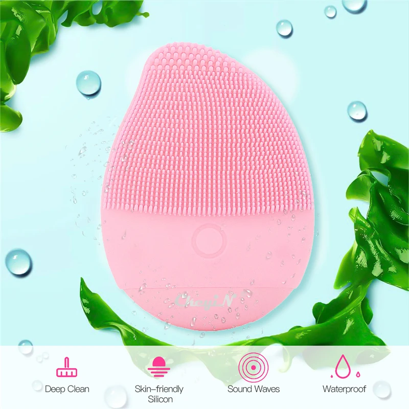 

CkeyiN Silicone Face Cleanser and Massager Brush Handheld Facial Brush for Deep Cleansing Handheld Mat Scrubber for Skin Care