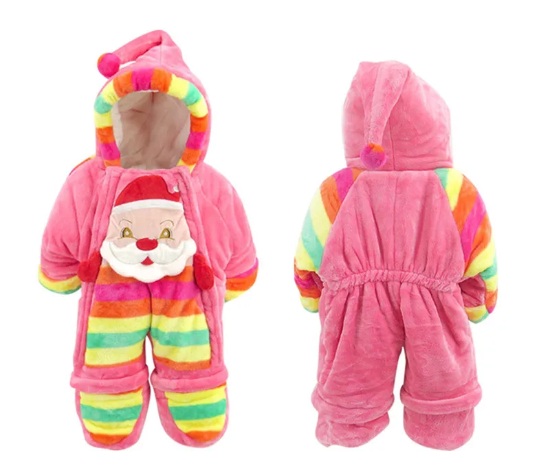 2017 Winter Thick Warm New Baby Boy Girl Rompers Unisex Newborn Infant Long Sleeve Hooded Climbing Clothes 0-1 Years Old Outwear03