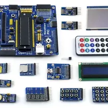 Доска с платами PIC16F877A PIC16F877A-I/P 8 бит RISC доска с платами+ 14 аксессуар модуль Наборы = Open16F877A посылка B