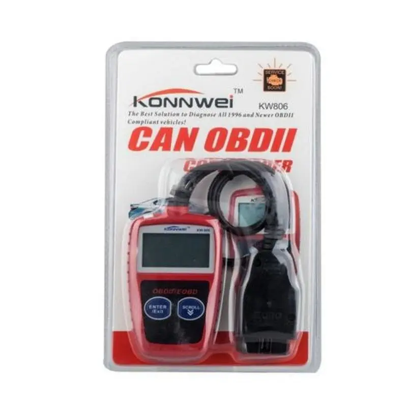 KW806 OBDII OBD2 автомобиля Двигатели для диагностики неисправностей сканер Авто Code Reader
