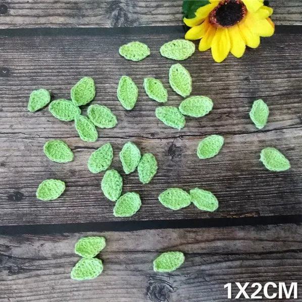 

10PCS New Green Leaf Lace Applique Cotton Handicraft Crochet Clothes Patches Sticker Trimmings For Women Dress Sewing Supplies