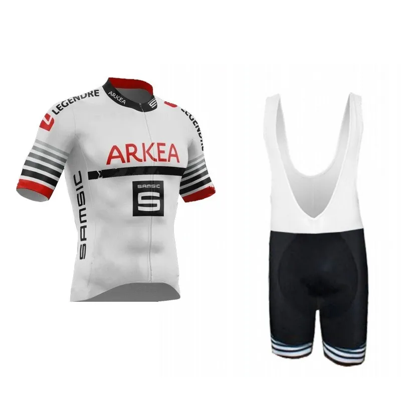 

pro team 2019 arkea samsic white cycling jersey kits Bicycle maillot breathable MTB quick dry bike Ropa ciclismo gel pad