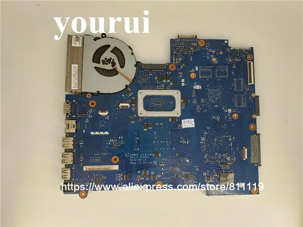 0HKJ53 HKJ53 CN-0HKJ53 материнская плата для ноутбука DELL Inspiron 3521 Материнская плата ноутбука с радиатором VAW00 LA-9104P i3 HM76