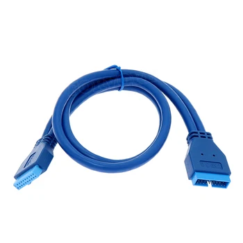 

Female to Male USB3.0 20pin data cable motherboard adapter box front and back panel cable 0.5m extension line