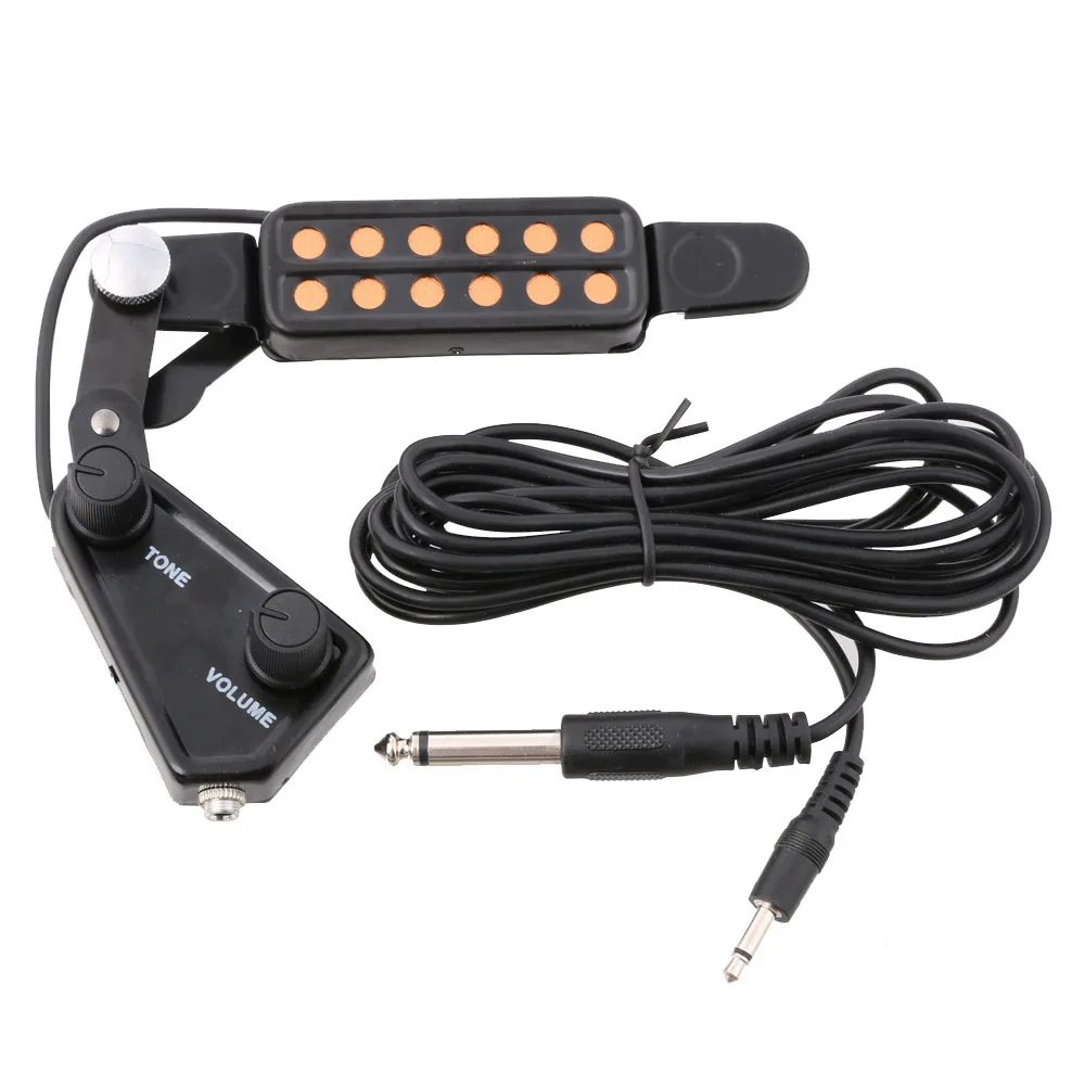 

12-hole Acoustic Guitar Sound Pickup Magnetic Transducer Guitar Accessory New