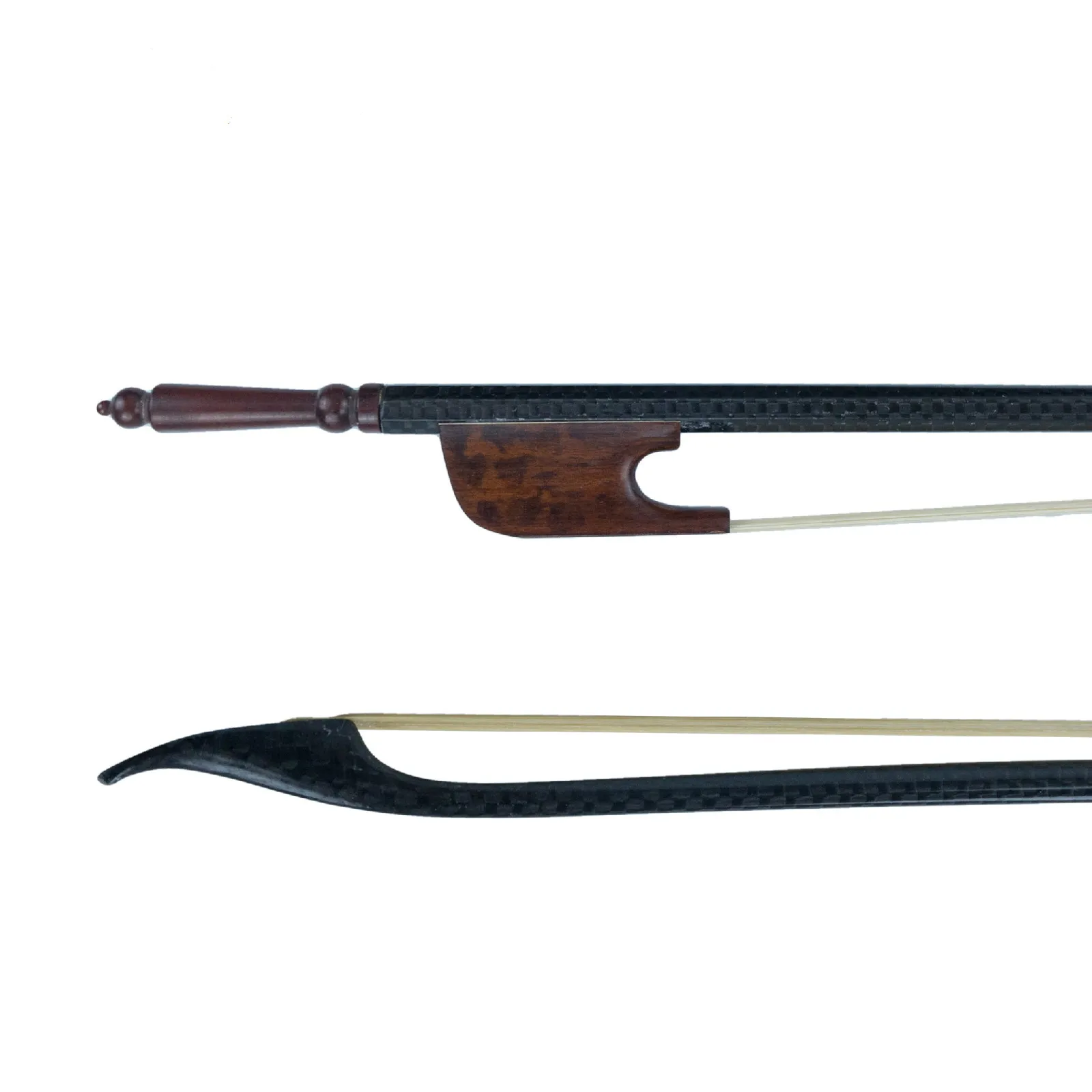 4/4 Carbon Fiber Double Bass Bow Baroque Bow Real Mongolia Horse Hair