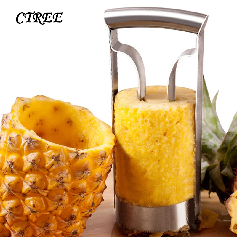 

CTREE High Quality Stainless Steel Pineapple Peeler Core Puller Peeler Take Meat Slice Fruit Pineapple Knife Kitchen Gadget C763