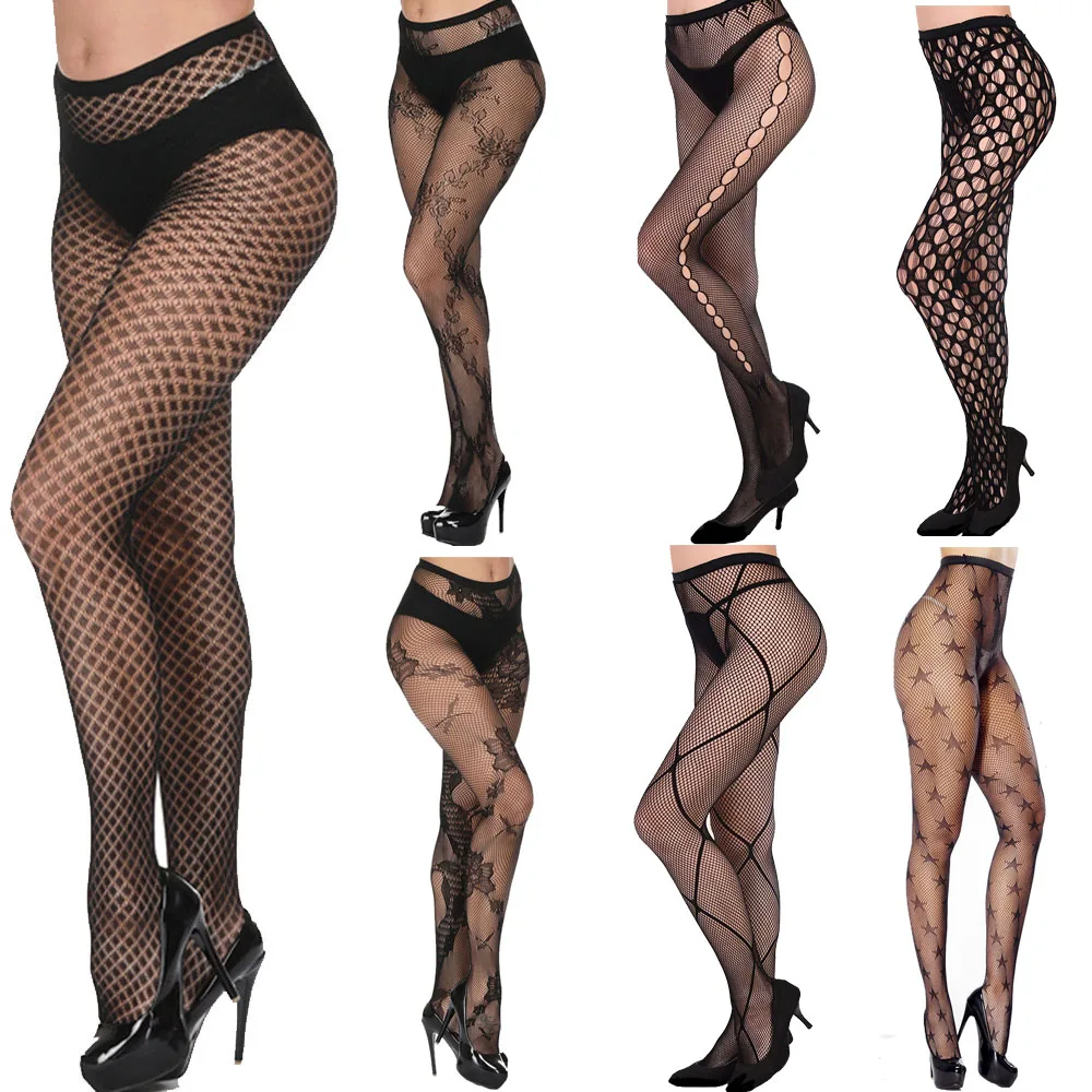 

BonJean Women Sexy Pantyhose Mesh Fishnet Nylon Tights Long Stocking Jacquard Step Seam Pantyhose Stockings lingerie Hosiery