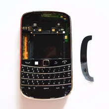 1Set For Blackberry bold 9900 Housing Full Cover Case Complete + Keyboard Flex Black/White