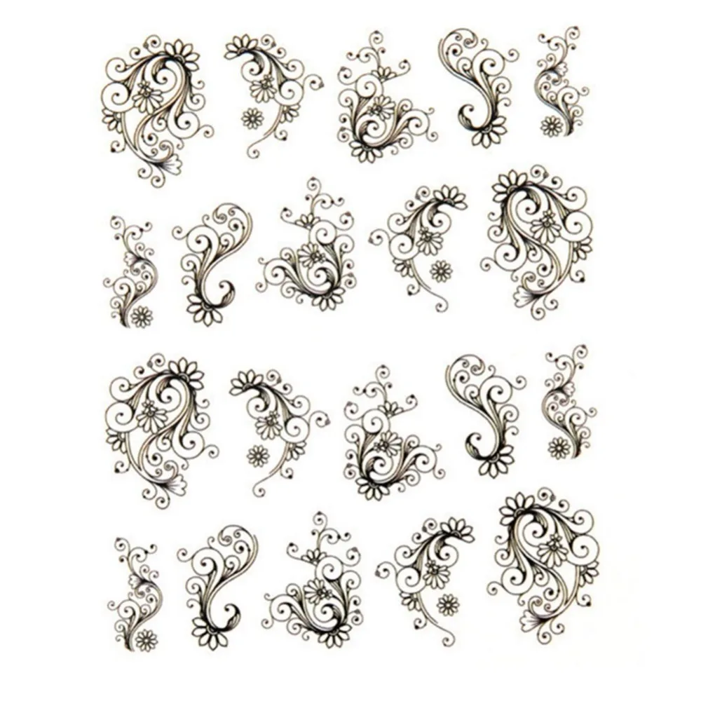 

1pc New Style Nail Art Designs Water Transfer Tips DIY Flower Printing Nail Sticker Drop Shopping