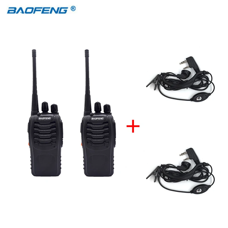 2 шт. Baofeng BF-888S рация UHF FM 400-470 МГц CB радио HAM портативный радиоприемопередатчик 16 каналов стерео охотничья станция - Цвет: Option 2