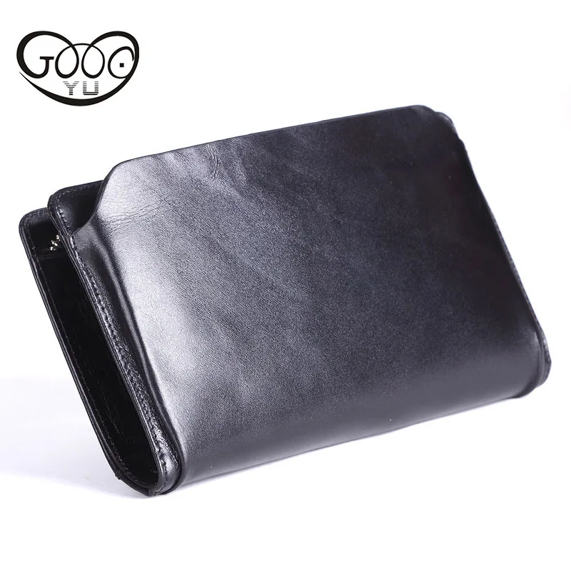 

Men's leather handbag inside the multi-card long wallet large capacity business casual first layer of leather mobile phone bag