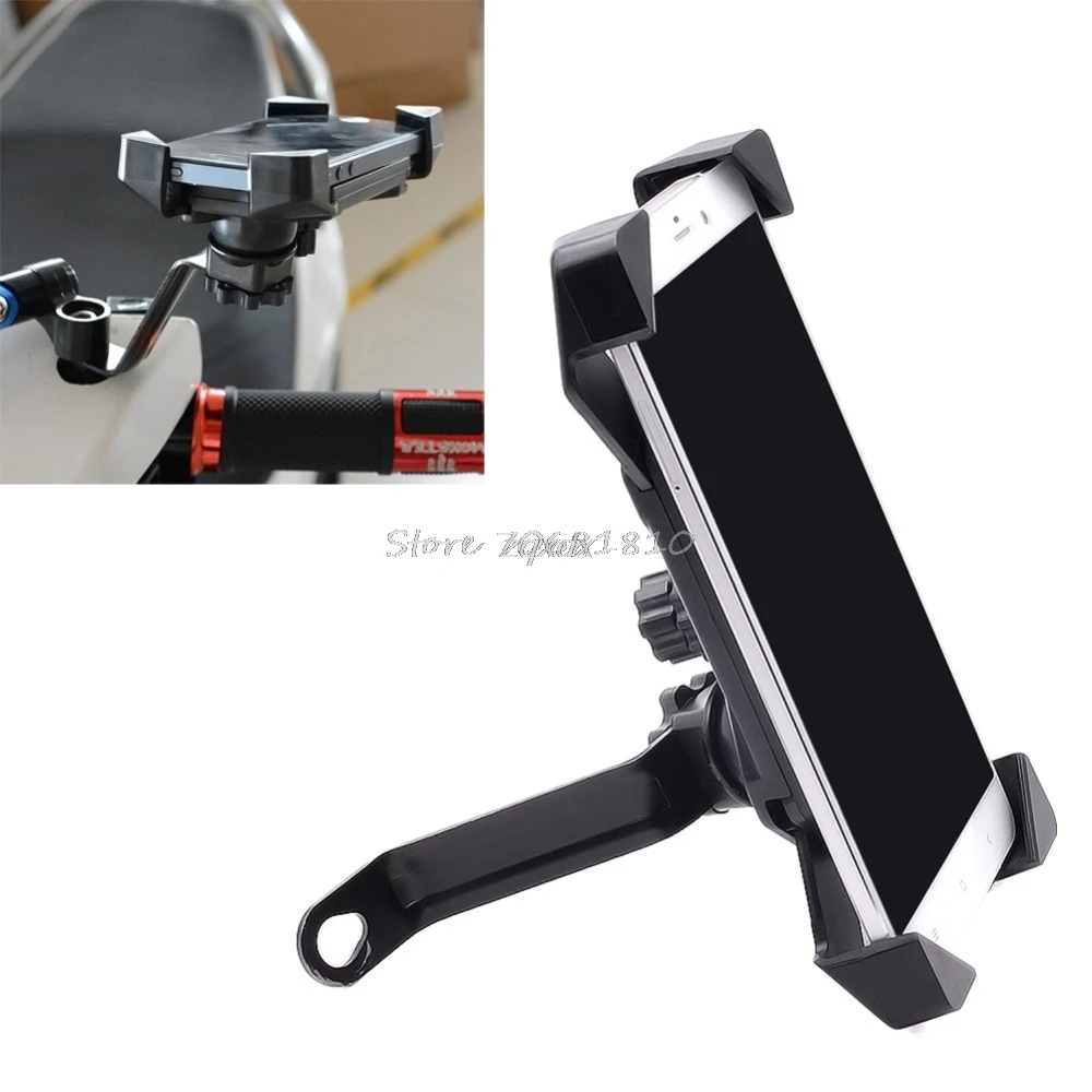 

New Universal Motorcycle 360 Degree Rearview Mirror Holder Bracket Mount For Phone GPS