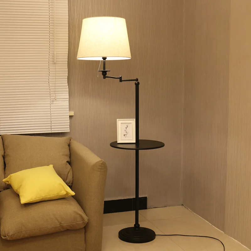 

Retro American Country Creative Vertical Led E27 Floor Lamp With Storage Tray Fro Living Room Study Bedroom Light H 160cm 1054