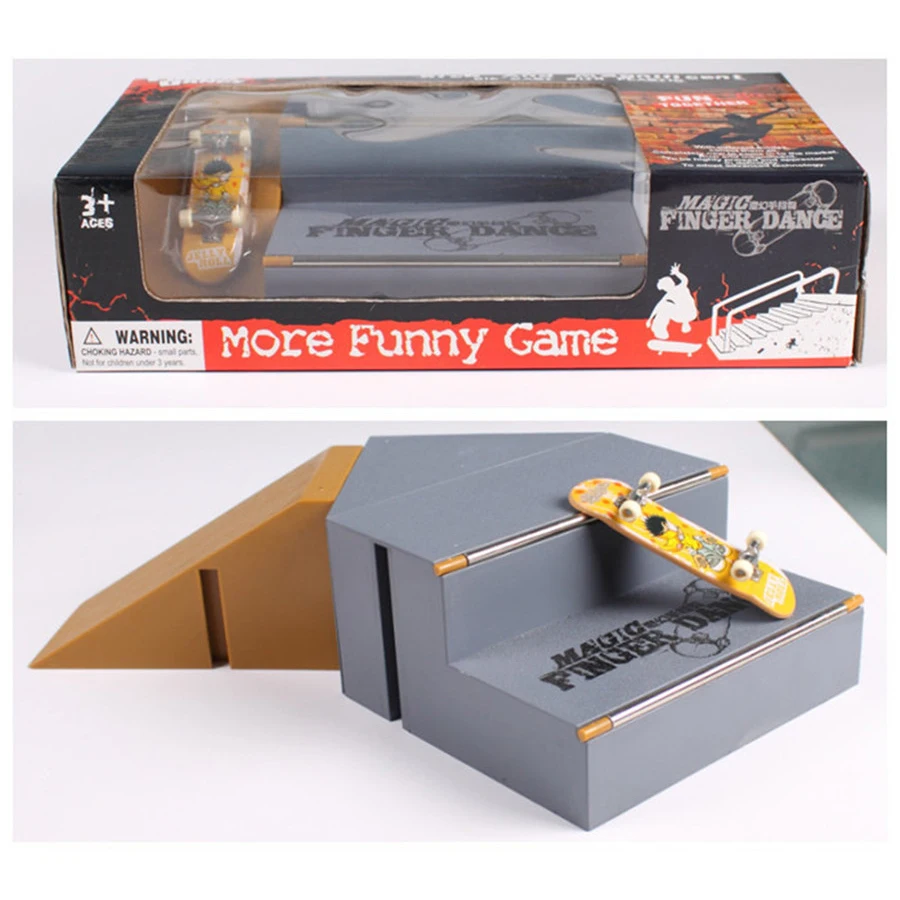 SK C Slope & Steps Finger Skateboard Park Ramp & Fingerboard Parts for