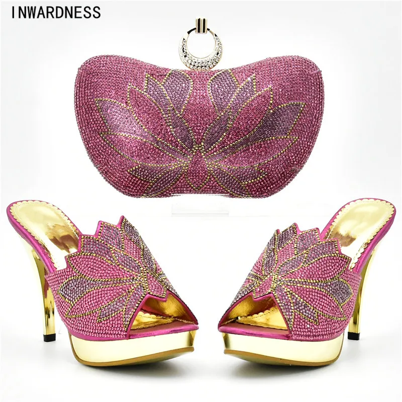 

New Arrival Italian Shoes with Matching Bags Sales In Women Matching Shoes and Bag Set Nigerian Women Wedding Shoes and Bag Sets