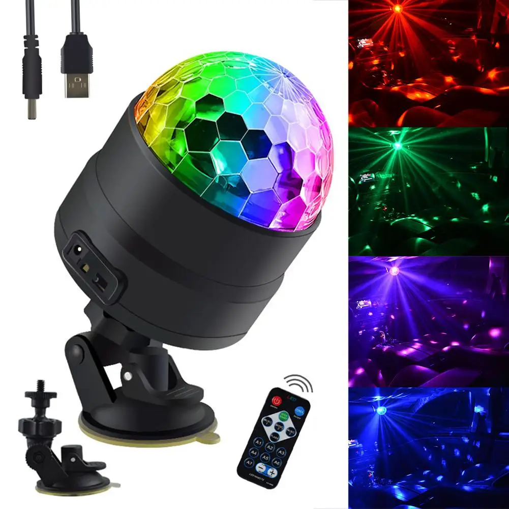 Mini RGB 4W Crystal Magic Ball Led Stage Lamp DJ KTV Disco Laser Light