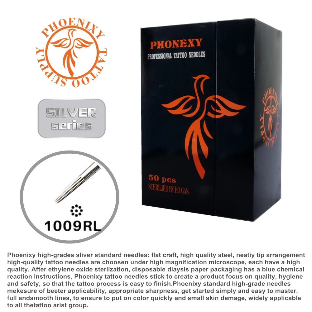 50pcs Round Liner 9RL Disposable Tattoo Needles Sterilized Permanent