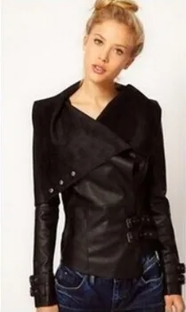 

Foreign models 2016 paragraph fashion leather jacket leather clothing outerwear free shipping
