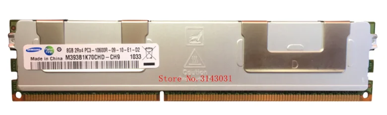 Samsung DDR3 4 ГБ 8 ГБ 16 ГБ Серверная память 1066 1333 МГц ECC REG DDR3 PC3-10600R 8500R Register RIMM RAM X58 X79 материнская плата