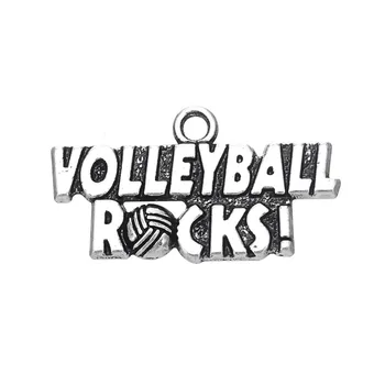 

Skyrim 20Pcs Word VOLLEYBALL ROCK Message Sports Charms Zinc Alloy Jewelry