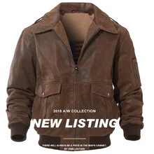 Мужские мотоциклетные кожаные куртки из свиной кожи в стиле ВВС США, повседневные винтажные Ретро мужские короткие куртки-бомберы из натуральной кожи