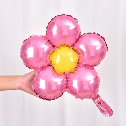 1pc 18inch birthday flower balloon five petals flower Foil balloons Wedding favors and gifts birthday party decorations globos - Цвет: 1pc pink