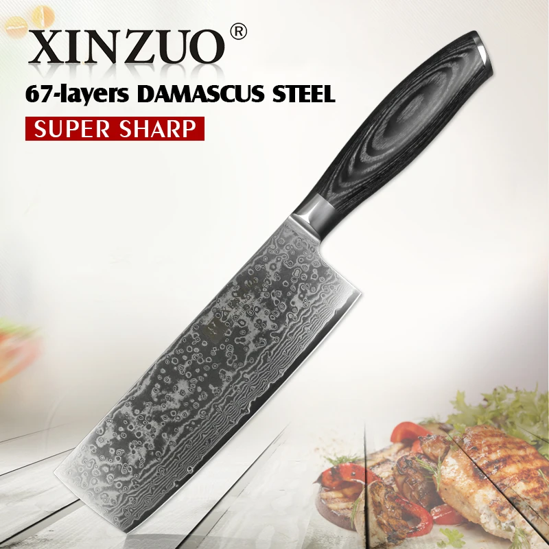XINZUO 6 8 ''дюймовый нарезки Ножи 67 слоев VG10 Дамаск Сталь шеф-повар Кухня