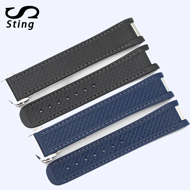 

Sting strap Male Watch Hippocampus Silicone Rubber 20mm Watchband Suitable for Hippocampus 300 Superpower Watch strap AT150