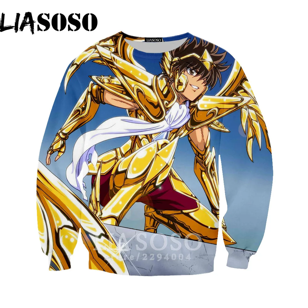 LIASOSO episode zero Saga Gold ST Seiya Толстовка Рыцари зодиака 3d printig длинный рукав Косплей Аниме